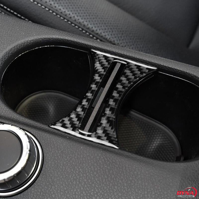 DynaCarbon™️ Carbon Fiber Cup Holder Cover Trim Overlay for Mercedes Benz W169 W117 W156 A Class CLA GLA