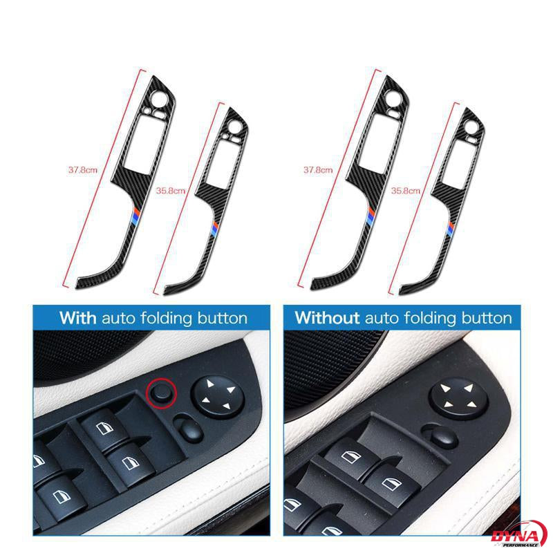 DynaCarbon™️ 4pcs LHD Door Window Panel Trim Overlay for BMW 3 Series E90 E92 E93