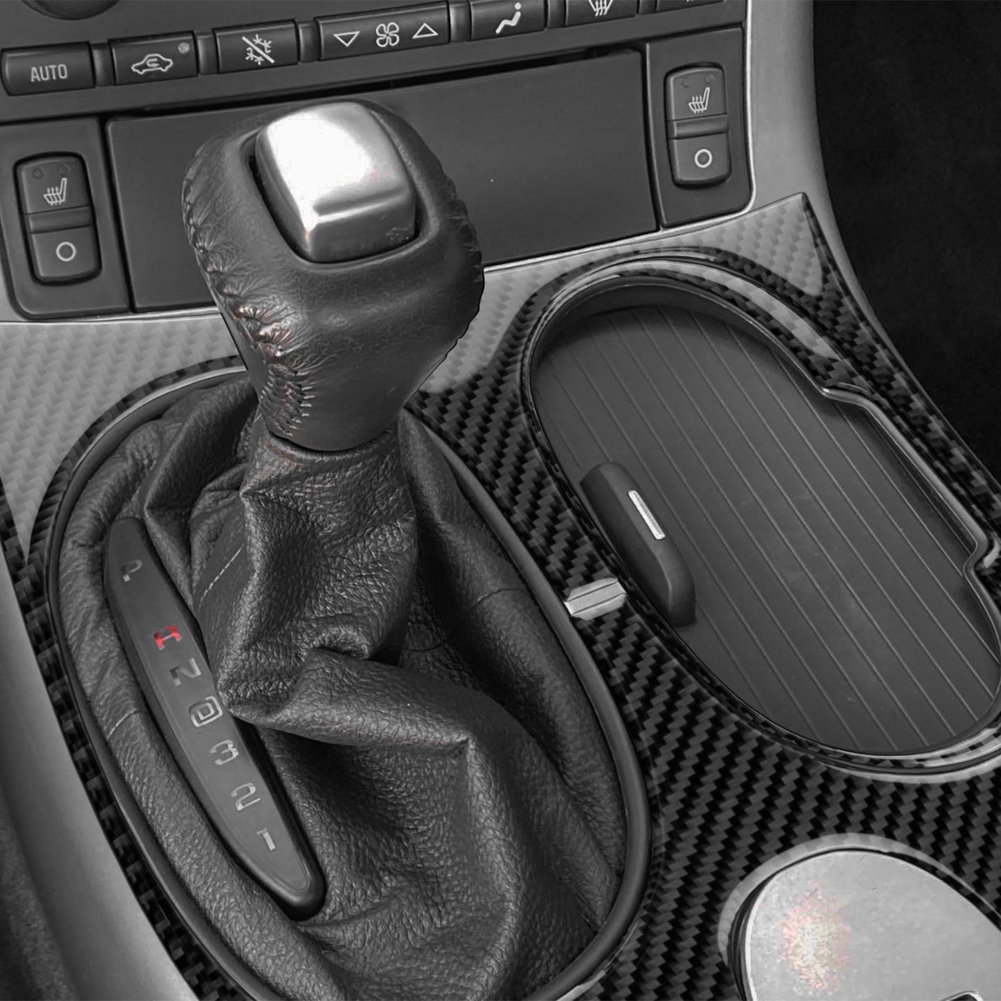 DynaCarbon™ 3 PCS Carbon Fiber Gearshift Panel Trims for Corvette C6 2005-2007