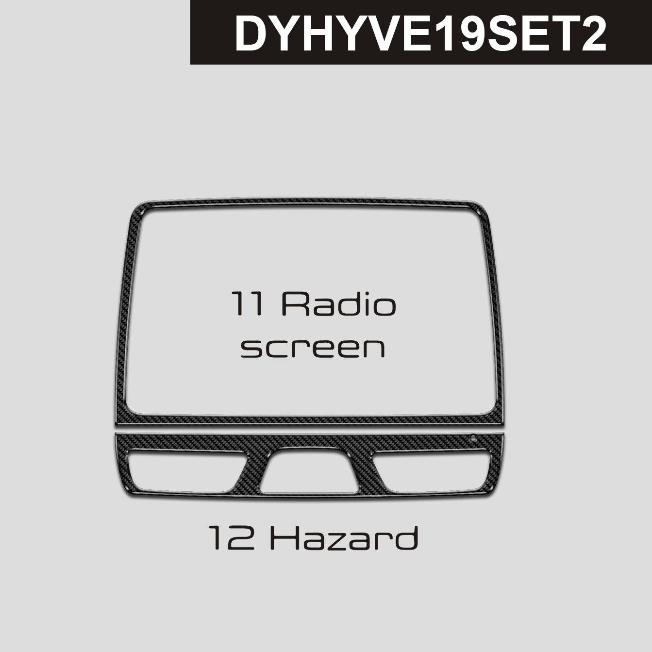 DynaCarbon™️ Carbon Infotainment Trims for Hyundai Veloster 2019-2022