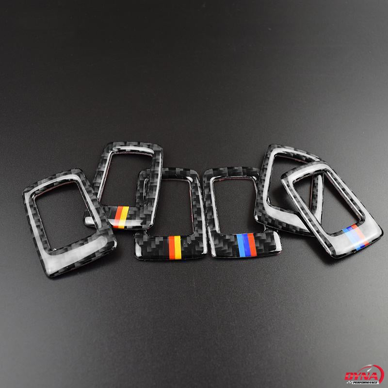 DynaCarbon™️ Carbon Fiber Full Set Window Control Frame Trim Overlay for BMW F20 F21 F22 F30 F34