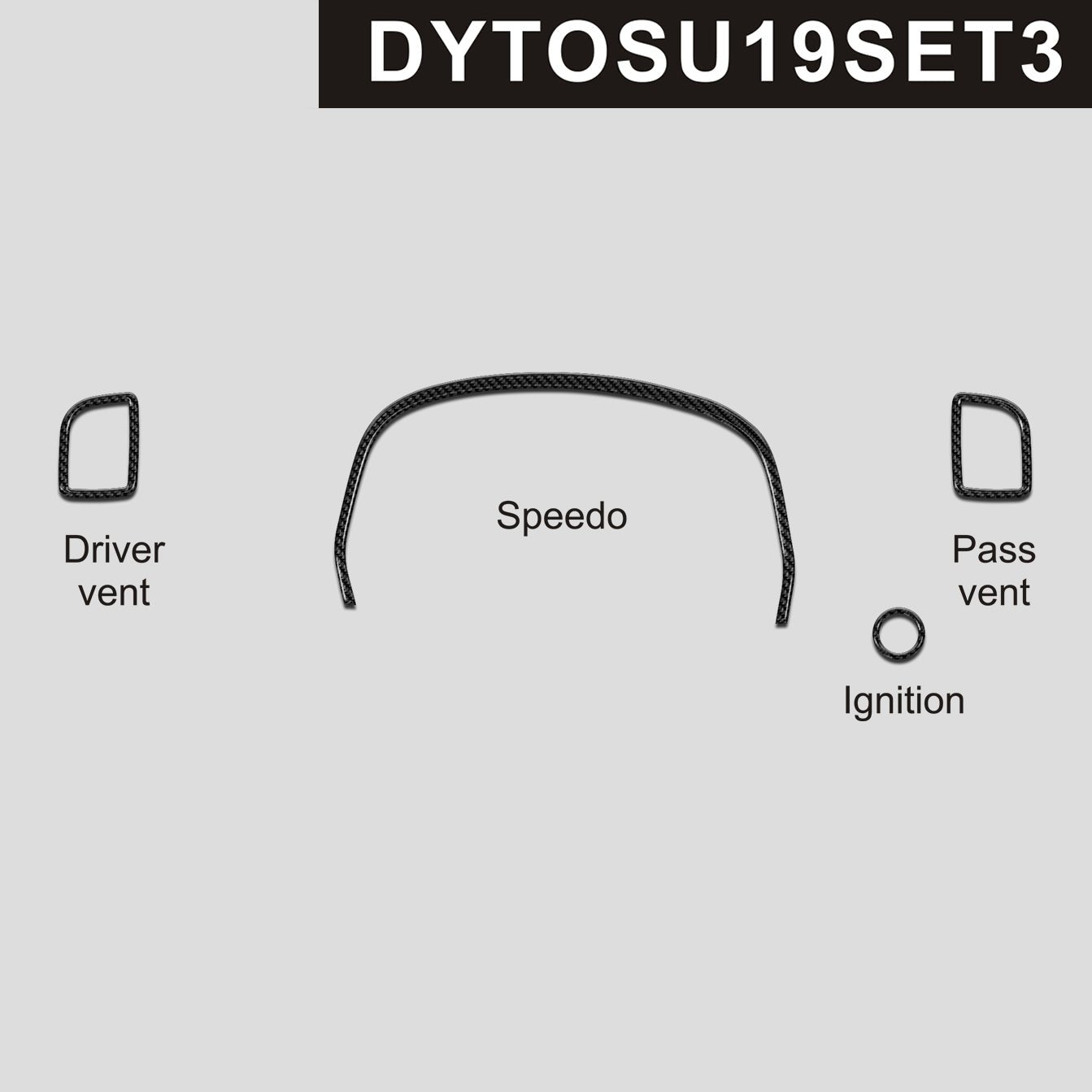 DynaCarbon™️ Carbon Fiber Speedo, Vents and Ignition Trim Toyota Supra 2019-2022