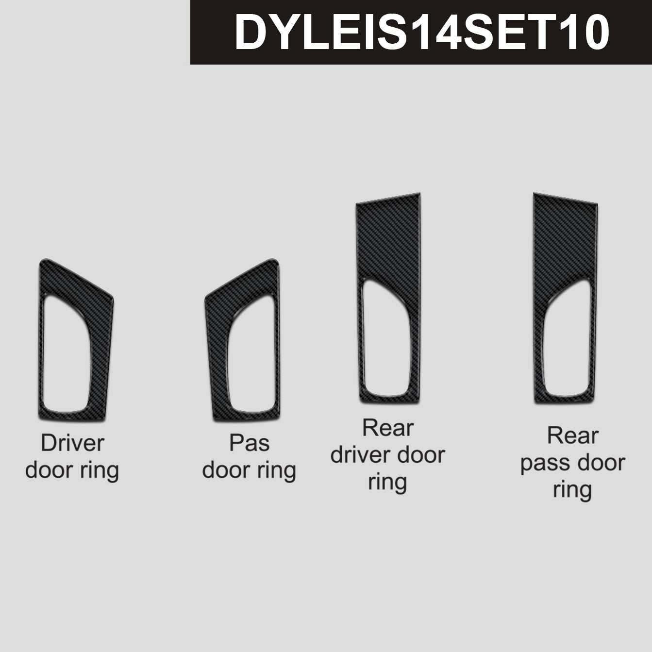 DynaCarbon™️ Carbon Door Handle Trim for Lexus IS 2014-2020