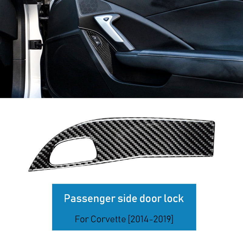 DynaCarbon™️ Carbon Fiber Side Door Window Control 8 PCS Kit Carbon Fiber for Chevrolet Corvette 2014-2019