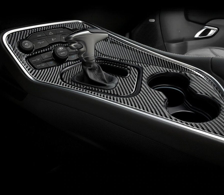 DynaCarbon™️ Carbon Fiber Full Center Console Kit for Dodge Challenger 2015-2023