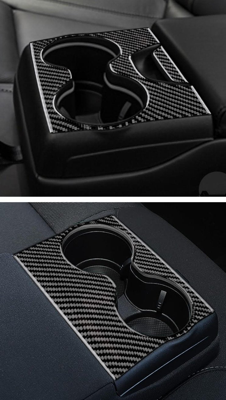 DynaCarbon™️ Carbon Fiber Rear Center Armrest Trim for Dodge Charger 2015-2023