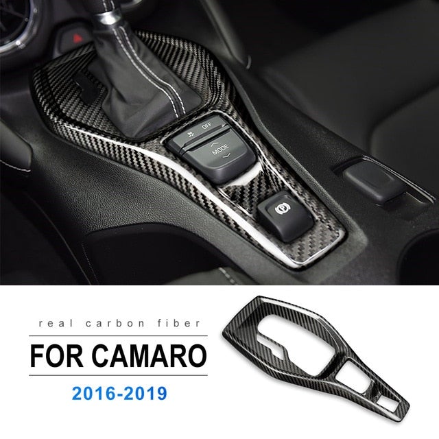 DynaCarbon™️ Hard Genuine Carbon Fiber Gearshift Panel For Chevrolet Camaro 2016-2023