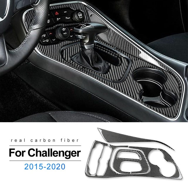 DynaCarbon™️ Carbon Fiber Full Center Console Kit for Dodge Challenger 2015-2023