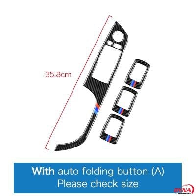 DynaCarbon™️ 4pcs LHD Door Window Panel Trim Overlay for BMW 3 Series E90 E92 E93