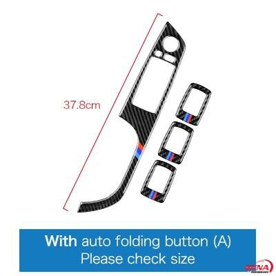 DynaCarbon™️ 4pcs LHD Door Window Panel Trim Overlay for BMW 3 Series E90 E92 E93