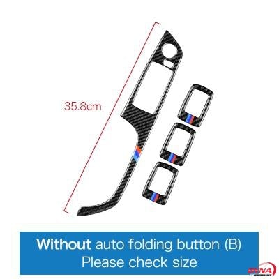 DynaCarbon™️ 4pcs LHD Door Window Panel Trim Overlay for BMW 3 Series E90 E92 E93